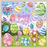 XOYTN 6 Sheets Easter Window Clings，Reusable Double-Sided Easter Egg Window