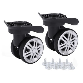 Alomejor 2pcs Replacement Swivel Wheels for Luggage, Double Row Wheels for Repair Replace Luggage Wheels