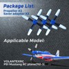 rcxsuv 3 Sets Spare RC Plane Propellers Compatible with P51
