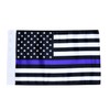 Motorcycle American Flag 7"x10" Thin Blue Line Flag Double-Sided Motorcycle