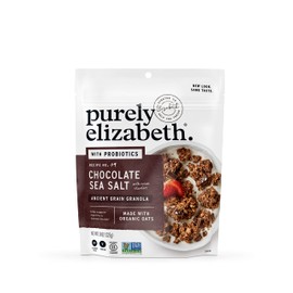 Purely Elizabeth, Chocolate Sea Salt, Ancient Grain Granola with Probiotics, Gluten-Free, Non-GMO (8oz Bag)