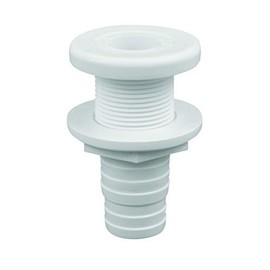 Attwood 3874-3 Polypropylene Durable Thru-Hull Connector Fitting, White Finish