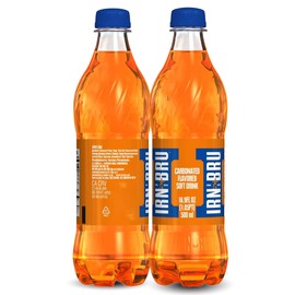 IRN-BRU Original Scottish Sparkling Soda, Citrus Flavored Carbonated Drink - Sparkling Flavored Soft Drink, 32 Flavor Recipe, 16.9 fl oz Bottles, Pack of 12