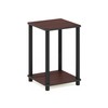 Furinno TURN-N-TUBE Side Table, 2-Tier End Table with Open Shelf,