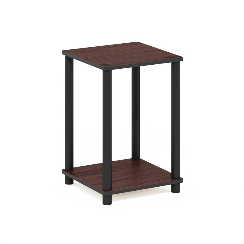 Furinno TURN-N-TUBE Side Table, 2-Tier End Table with Open Shelf,