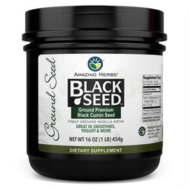 Amazing Herbs Herbal Supplement Black Seed Ground Cumin 16 Ounce Organic Health Benefits