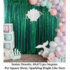 DUOBAO Sequin Backdrop Curtain 4FTx7FT Colorful Green Glitter Sequin Backdrop