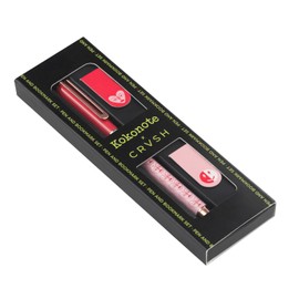 Kokonote Crvsh Ballpoint Pen Set Black Pen Box with 2 Magnetic Bookmarks and 1 Ballpoint Pen Black