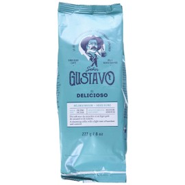 Café Senor Gustavo El Delicioso - House Blend, Medium Roast Ground Coffee, Light Hazelnut and Caramel Flavor, Kosher Certified Coffee, South Central America Sourced Arabica Coffee Beans - (227g)