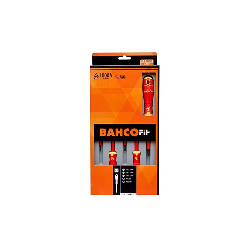 BAHCOFIT Insulated Screwdriver Set, 7 Piece