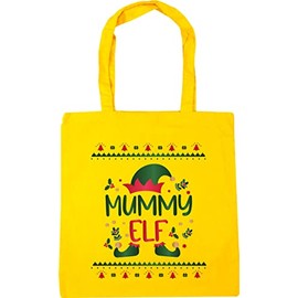 Hippowarehouse Mummy christmas elf outfit Tote Shopping Gym Beach Bag 42cm x38cm, 10 litres