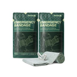 SurviveX Israeli Premium Elastic Compression Pressure Bandage - 6 Inch -Stop Trauma Bleeding - Size: 2PCS