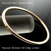 Bangle Real 18k Rose Gold Filled Solid Teen Girls Cuff
