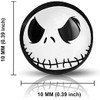 316L Surgical Stainless Steel Jack Skellington Round Circle Button Stud