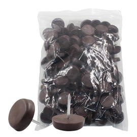 Jiozermi 120Pcs 21.5mm Nail on Furniture Glides, Nylon Chair Glides, Nail Chair Leg Floor Protectors, Nail Chair Floor Protectors, Furniture Sliders, Chair Feet Pads, Furniture Pads(Brown)