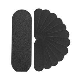 Recambio de limas de pedicura de acero inoxidable, 50 piezas, grano 80, almohadillas de repuesto para pedicura, almohadilla de raspador de pies con pegamento extraíble, tamaño 5.2 pulgadas de largo x