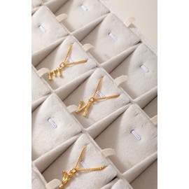 Yinbeini Necklace Display Tray, Velvet Jewelry Organizer, Premium Pendant Display,Luxury Earrings Organizer,White Necklace Organizer