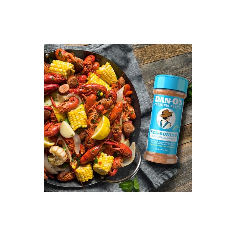 Dan-O's Condimento SEA-soning: excelente para mariscos, pescado y pollo. Condimento