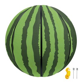 Urndoeng Watermelon Print Basketball - Made for Indoor Outdoor PU Leather Basketball Games Regulation Size 7 Thanksgiving, Christmas and Birthday Gifts (Green)