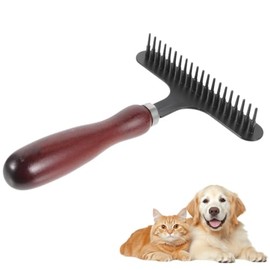 Peluquero para perros: rastrillo portátil de doble cara, cepillo de pelo