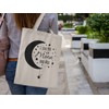 Super Lemon Love You To The Moon Reusable Jute Bag
