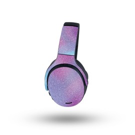 MightySkins Glossy Glitter Skin Compatible with Skullcandy Crusher ANC 2 - Purple Fog | Protective, Durable High-Gloss Glitter Finish | Easy to Apply, Remove, and Change Style