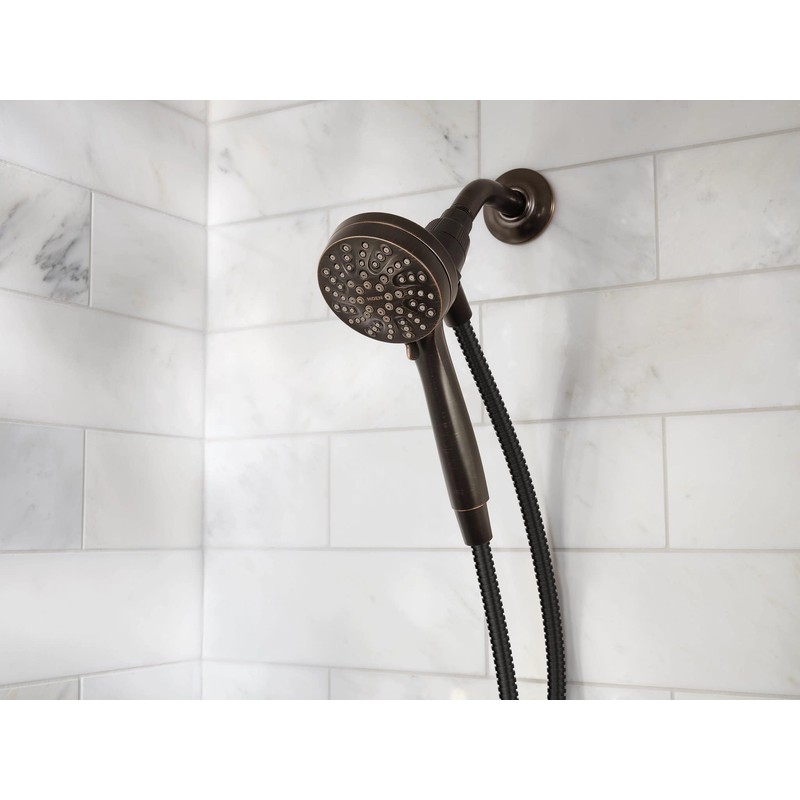Moen Engage Magnetix Mediterranean Bronze 3.5-Inch Six-Function Detachable Handheld Showerhead