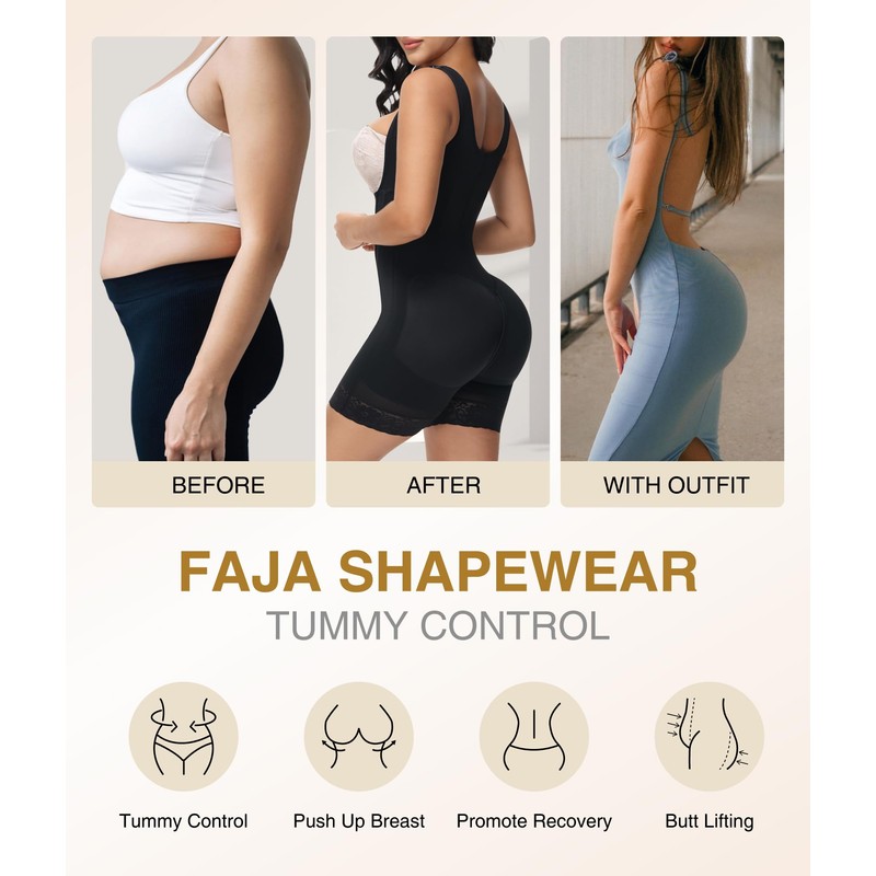 M MYODRESS Faja Body Shaper Tummy Control Shapewear Fajas Postparto