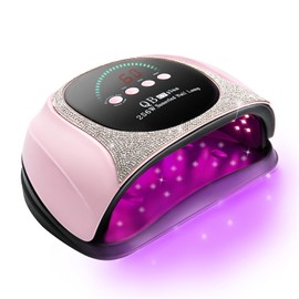 UV LED Light Nail Lamp for Gel Nails, 256W Nail Gel Dryer for Gel Polish, 57Pcs Beads Curing Gel Nail Lamp, 4 Timers Professional Gel Nail UV Light, Gel Cure Machine with Automatic Sensor