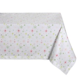 DII Christmas Star Print Tablecloth 52x52