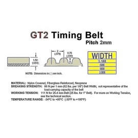 Geeyu 3D Printer Timing Belt 1340mm Circumference,9mm 10mm 6mm Width Closed Fit Synchronous Pulley Wheel (Size : Width 10mm)