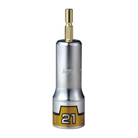 Kyoto Tool Co. (KTC) BZP63-21 Impregnable Socket Bit for 18 V Impact Drivers, 0.8 inches (21 mm) (Hexagonal)