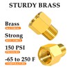 SDTC Tech 2-Pack Brass Pipe Fitting 1/4" NPT Male Thread