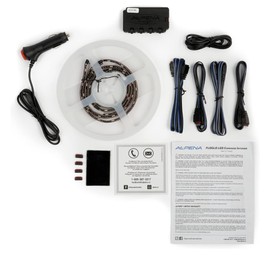 Alpena - FloGlo Interior Bluetooth LED Strip Lights for Cars, Flowing Ambient Lighting Car Interior Stips, Multi-Colored Car Interior Lights, Comes with Downloadable App for Custom Presets, 48 inches