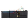 Manza Men's Wallet Genuine Leather Wallet RFID Protection Zip Compartment