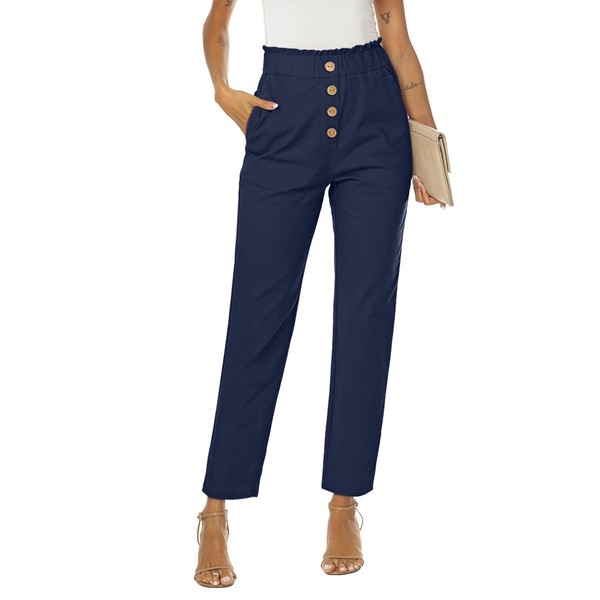 NIMIN Work Pants for Women High Waist Pants with Pockets
