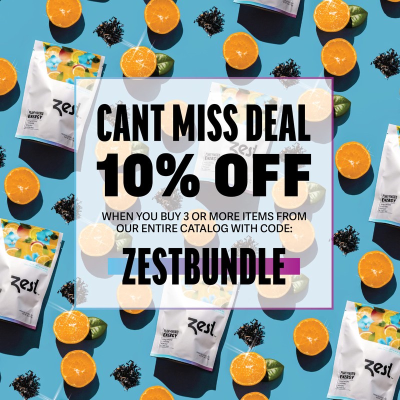 Zest 150mg High Caffeine Energy Loose Leaf Blend - Blue