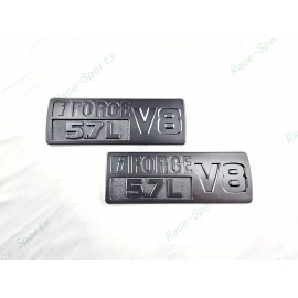 Toyota 2PCS Matte Black Door 5.7L I Force V8 EMBLEM Badge Fit Toyota Tundra 2014-2021