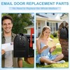 8" x 10" Mailbox Door Replacement – Black Metal Snap-in