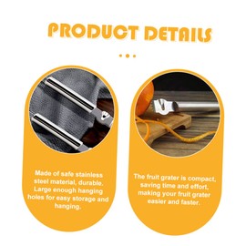 Mobestech 2Pcs Lemon Zester and Orange Peeler Multi Functional Graters for Preparation Ergonomic Non Slip Handle for Citrus Lovers and Kitchen Use