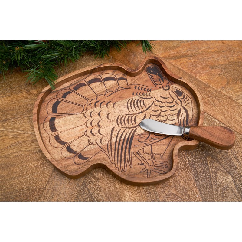 C&F Home Turkey Serving Board with Spreader Set of 2