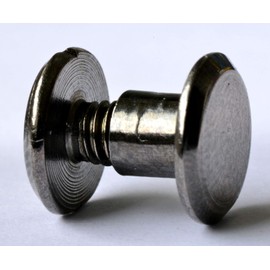 Book Screws Pack of 20 Colour Gun Metal Belt Screws Leather Book Rivets Screw Rivets Grey Perfect for Leatherworking, Book Binding and Design as well as Accessories