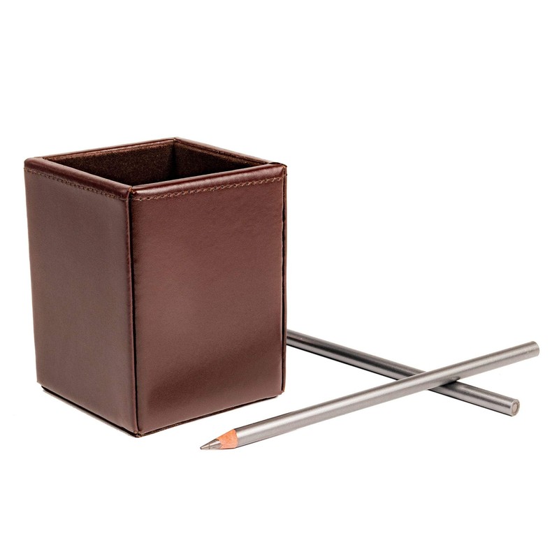 Dacasso Bonded Leather Pencil Cup - Luxury Cup Storage for