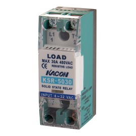 KSR5030ZD, Solid State Relay, Over Temperature Alarm, Single Phase, Zerocross, Input 4-32VDC, Load Voltage 90-480VAC, 30A, 5000 Dielectric Strength