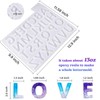 LET'S RESIN Letter Molds for Resin, Ocean Wave Texture Alphabet