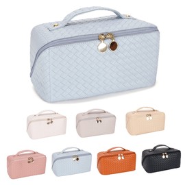 Neoviva Cosmetic Pouch, Small Items, Pouch, Cosmetics Pouch, Large Capacity, Makeup Pouch, Travel, Cosmetic Storage Bag, black