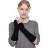 Women's Cable Knit Arm Warmers Fingerless Gloves Thumb Hole Gloves