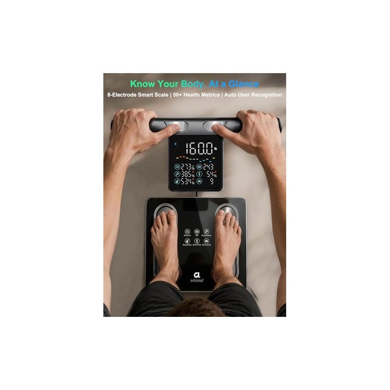 Arboleaf Smart Scale with Handle Display - 8-Electrode Body Pod
