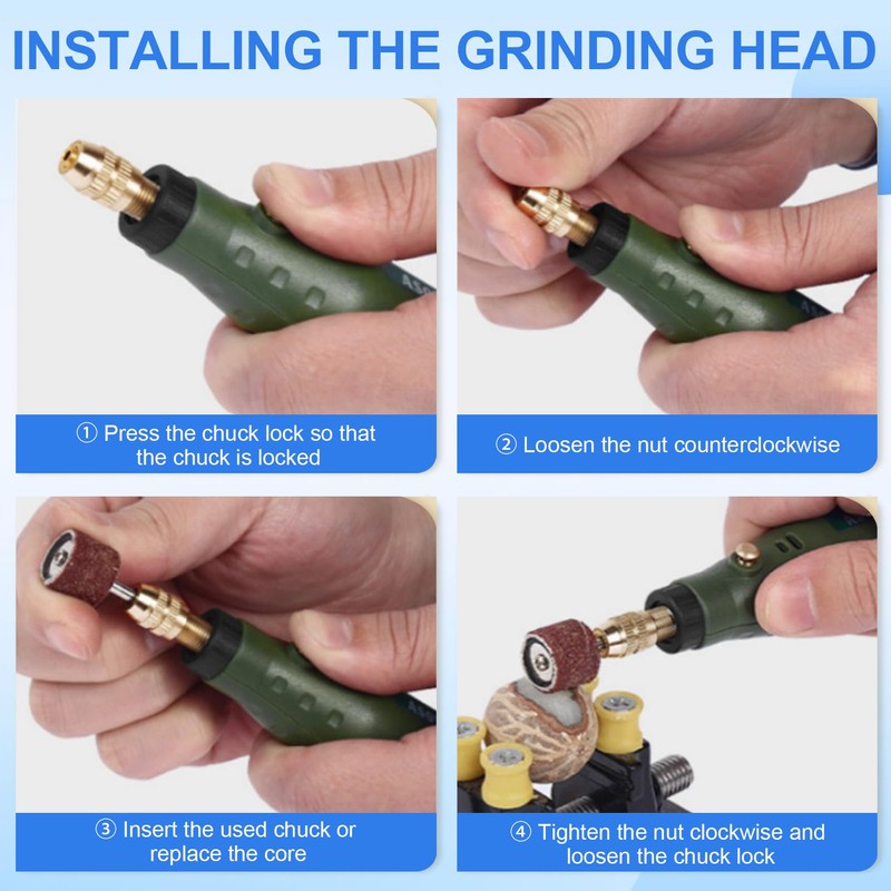 Aswalling Handheld Electric Grinder Mini Sanding Power Tools Electric Drill