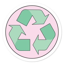 MIGHTY SKINS MightySkins Peel and Stick Art Removable Nature Lover Cute VSCO Girl Dorm Room Decor 48" Recycle Sticker Vinyl Wall Decals